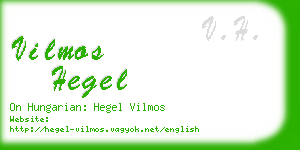 vilmos hegel business card